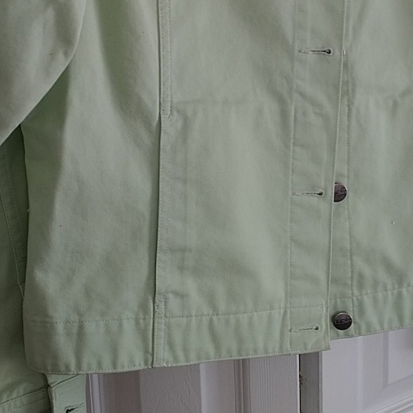L.L.Bean Light Green Jean Jacket M - Picture 3 of 10